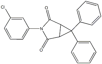 3-(3-chlorophenyl)-6,6-diphenyl-3-azabicyclo[3.1.0]hexane-2,4-dione 结构式