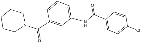 4-chloro-N-[3-(1-piperidinylcarbonyl)phenyl]benzamide 结构式