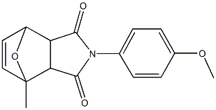 4-(4-methoxyphenyl)-1-methyl-10-oxa-4-azatricyclo[5.2.1.0~2,6~]dec-8-ene-3,5-dione 结构式