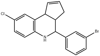 4-(3-bromophenyl)-8-chloro-3a,4,5,9b-tetrahydro-3H-cyclopenta[c]quinoline 结构式