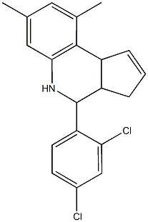 4-(2,4-dichlorophenyl)-7,9-dimethyl-3a,4,5,9b-tetrahydro-3H-cyclopenta[c]quinoline 结构式