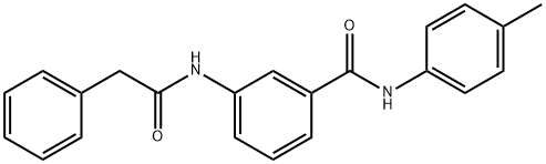 N-(4-methylphenyl)-3-[(phenylacetyl)amino]benzamide 结构式