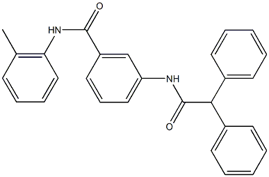 3-[(diphenylacetyl)amino]-N-(2-methylphenyl)benzamide 结构式