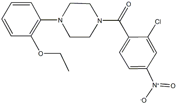 1-{2-chloro-4-nitrobenzoyl}-4-(2-ethoxyphenyl)piperazine 结构式