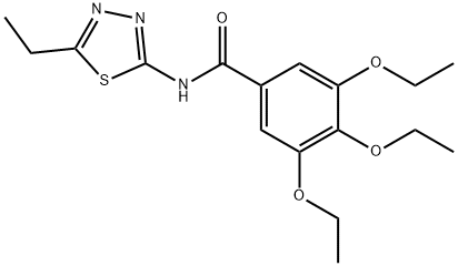 3,4,5-triethoxy-N-(5-ethyl-1,3,4-thiadiazol-2-yl)benzamide 结构式