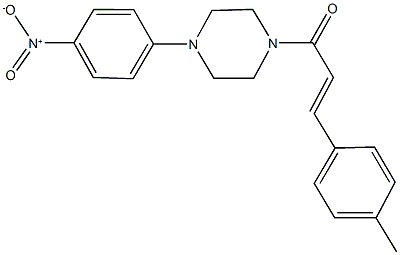 1-{4-nitrophenyl}-4-[3-(4-methylphenyl)acryloyl]piperazine 结构式