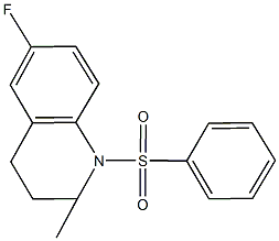 6-fluoro-2-methyl-1-(phenylsulfonyl)-1,2,3,4-tetrahydroquinoline 结构式