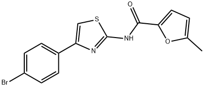 N-[4-(4-bromophenyl)-1,3-thiazol-2-yl]-5-methyl-2-furamide 结构式