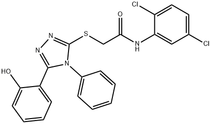 N-(2,5-dichlorophenyl)-2-{[5-(2-hydroxyphenyl)-4-phenyl-4H-1,2,4-triazol-3-yl]sulfanyl}acetamide 结构式
