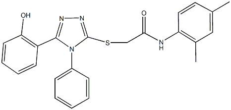 N-(2,4-dimethylphenyl)-2-{[5-(2-hydroxyphenyl)-4-phenyl-4H-1,2,4-triazol-3-yl]sulfanyl}acetamide 结构式