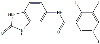 2,3,5-triiodo-N-(2-oxo-2,3-dihydro-1H-benzimidazol-5-yl)benzamide 结构式