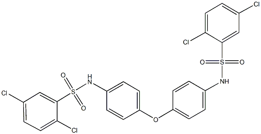 2,5-dichloro-N-[4-(4-{[(2,5-dichlorophenyl)sulfonyl]amino}phenoxy)phenyl]benzenesulfonamide 结构式