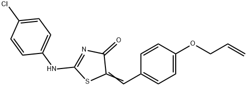 5-[4-(allyloxy)benzylidene]-2-[(4-chlorophenyl)imino]-1,3-thiazolidin-4-one 结构式