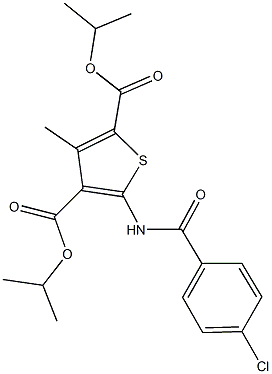 diisopropyl 5-[(4-chlorobenzoyl)amino]-3-methyl-2,4-thiophenedicarboxylate 结构式