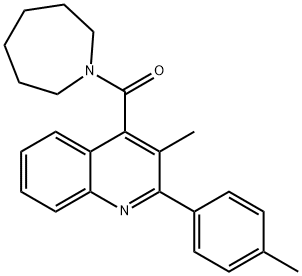 4-(1-azepanylcarbonyl)-3-methyl-2-(4-methylphenyl)quinoline 结构式