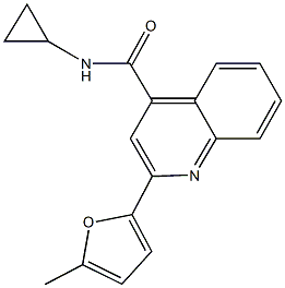 N-cyclopropyl-2-(5-methyl-2-furyl)-4-quinolinecarboxamide 结构式