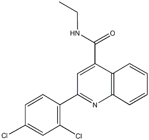 2-(2,4-dichlorophenyl)-N-ethyl-4-quinolinecarboxamide 结构式