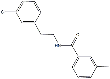 N-[2-(3-chlorophenyl)ethyl]-3-methylbenzamide 结构式