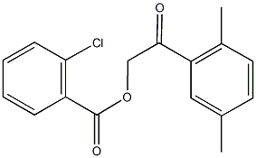 2-(2,5-dimethylphenyl)-2-oxoethyl 2-chlorobenzoate 结构式