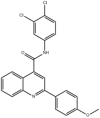 N-(3,4-dichlorophenyl)-2-(4-methoxyphenyl)-4-quinolinecarboxamide 结构式