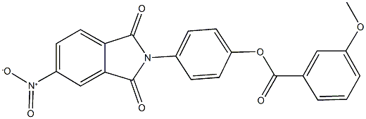 4-{5-nitro-1,3-dioxo-1,3-dihydro-2H-isoindol-2-yl}phenyl 3-methoxybenzoate 结构式