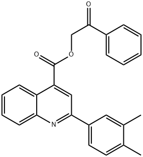 2-oxo-2-phenylethyl 2-(3,4-dimethylphenyl)-4-quinolinecarboxylate 结构式