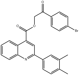 2-(4-bromophenyl)-2-oxoethyl 2-(3,4-dimethylphenyl)-4-quinolinecarboxylate 结构式