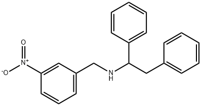 N-(3-nitrobenzyl)-1,2-diphenylethanamine 结构式