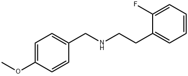 2-(2-fluorophenyl)-N-{[4-(methyloxy)phenyl]methyl}ethanamine 结构式