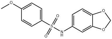 N-(1,3-benzodioxol-5-yl)-4-methoxybenzenesulfonamide 结构式