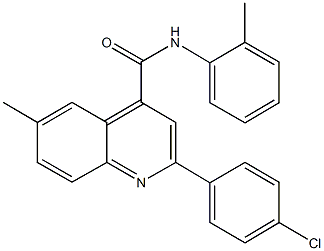 2-(4-chlorophenyl)-6-methyl-N-(2-methylphenyl)-4-quinolinecarboxamide 结构式