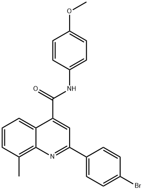 2-(4-bromophenyl)-N-(4-methoxyphenyl)-8-methyl-4-quinolinecarboxamide 结构式