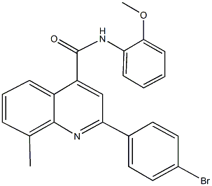 2-(4-bromophenyl)-N-(2-methoxyphenyl)-8-methyl-4-quinolinecarboxamide 结构式