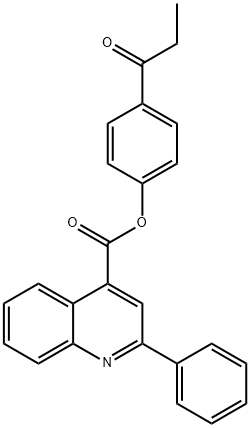 4-propionylphenyl 2-phenyl-4-quinolinecarboxylate 结构式