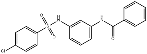 N-(3-{[(4-chlorophenyl)sulfonyl]amino}phenyl)benzamide 结构式