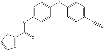 4-(4-cyanophenoxy)phenyl thiophene-2-carboxylate 结构式