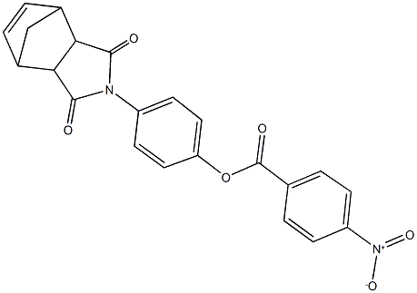 4-(3,5-dioxo-4-azatricyclo[5.2.1.0~2,6~]dec-8-en-4-yl)phenyl 4-nitrobenzoate 结构式