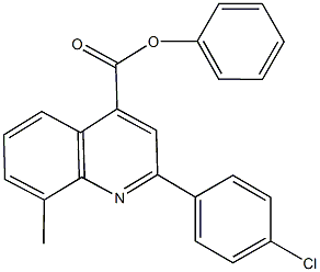 phenyl 2-(4-chlorophenyl)-8-methyl-4-quinolinecarboxylate 结构式
