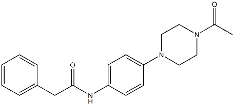 N-[4-(4-acetyl-1-piperazinyl)phenyl]-2-phenylacetamide 结构式
