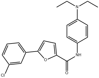 5-(3-chlorophenyl)-N-[4-(diethylamino)phenyl]-2-furamide 结构式