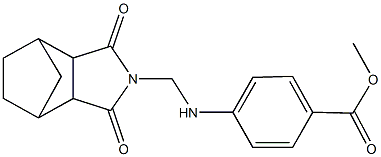 methyl 4-{[(3,5-dioxo-4-azatricyclo[5.2.1.0~2,6~]dec-4-yl)methyl]amino}benzoate 结构式