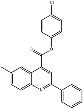 4-chlorophenyl 6-methyl-2-phenyl-4-quinolinecarboxylate 结构式