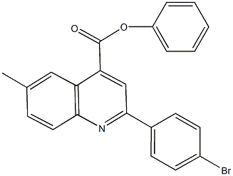 phenyl 2-(4-bromophenyl)-6-methyl-4-quinolinecarboxylate 结构式