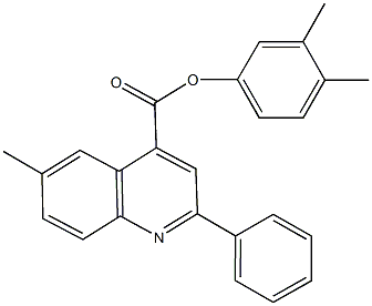 3,4-dimethylphenyl 6-methyl-2-phenyl-4-quinolinecarboxylate 结构式