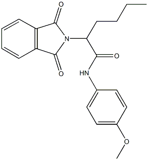 2-(1,3-dioxo-1,3-dihydro-2H-isoindol-2-yl)-N-(4-methoxyphenyl)hexanamide 结构式