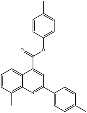 4-methylphenyl 8-methyl-2-(4-methylphenyl)-4-quinolinecarboxylate 结构式