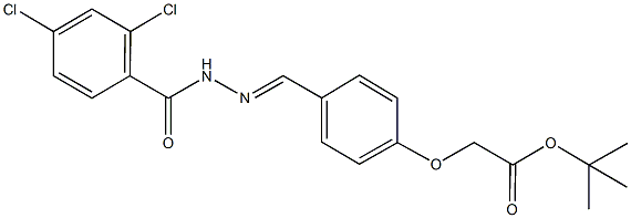 tert-butyl {4-[2-(2,4-dichlorobenzoyl)carbohydrazonoyl]phenoxy}acetate 结构式