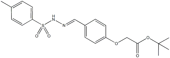 tert-butyl (4-{2-[(4-methylphenyl)sulfonyl]carbohydrazonoyl}phenoxy)acetate 结构式