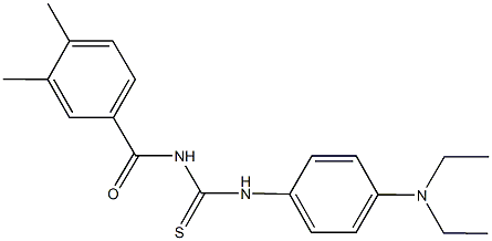 N-[4-(diethylamino)phenyl]-N'-(3,4-dimethylbenzoyl)thiourea 结构式