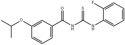 N-(2-fluorophenyl)-N'-(3-isopropoxybenzoyl)thiourea 结构式